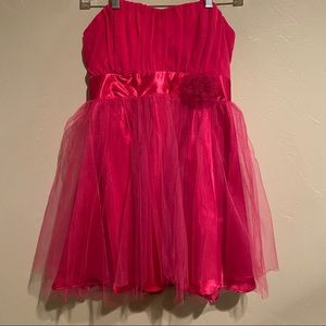 As U Wish Hot Pink Tulle Dress Sz M